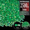 BELLEBOOST 2500pcs 5mm Resin Rhinestones Bulk, Dark Green AB Flatback