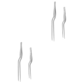 Alipis 2sets Multi-use Fish Bone Tweezers Metal Kitchen Accessory for Handling 2pcs*2