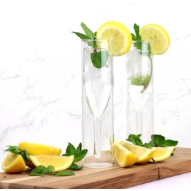 CORK GENIUS Insulated Stemless Champagne Flutes 4.25 Oz Double Walled Glass 1 PC