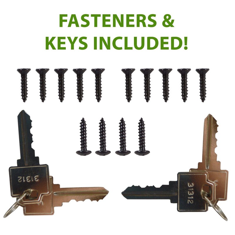 Keystone Black Zinc Diecast Metal Key Lockable Latch | 2-Sided