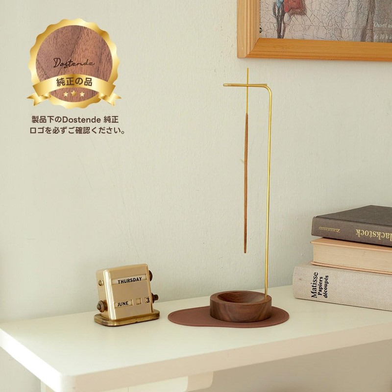 Dostende Incense Holder Multi-Purpose Design Wood Incense Burner Ash Catcher