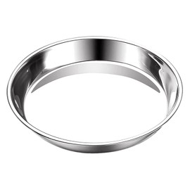 Vankey 12in Deep Dish Drip Pan, Stainless Steel Pizza Pan Fits For Kamado Joe, Roast Pan For Big Size Green Egg & Acorn & Weber Grills & Smokers