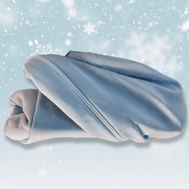 Arctic Dreams Cooling Duvet Protector with Zipper Closure by Continental Bedding - Breathable Polyester/Nylon Fabric Comforter Cover - Twin Size 68 Inch x 86 Inch