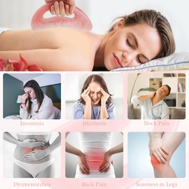 Qivorimith 7.1In Gua Sha Massage Tool for Body,Back Scratcher Tool with Handle (Resin) for Back Neck Face Leg Massage, Lymphatic Drainage, Cellulite Remove