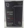 Stone & Clay Modern French Press - Black Stainless Steel