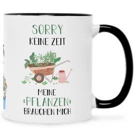 Bedruckte Tasse mit Spruch – Meine Pflanzen brauchen mich - Lustige Geschenke - für Mama Papa Freunde Geburtstag Muttertag Vatertag Weihnachten - Männer & Frauen - Sie & Ihn Farbe Schwarz & Weiß