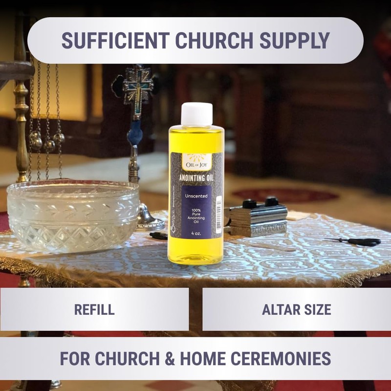 Anointing Oil for Prayers Unscented 4 oz Altar Size by