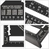 Carpenter Measuring Square Metric Imperial 7 Inches,Aluminum Alloy,90 Degree Thickened