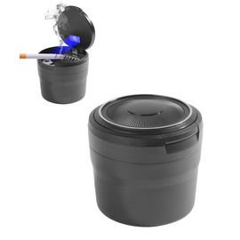 Flaconi Car ashtray, car ashtray with lid, car ashtray with lid and light, car ashtray, ashtray for car, suitable for cars, vans, outdoors, camping