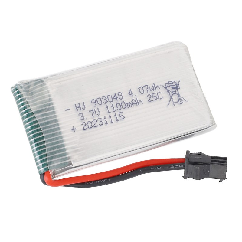 RC Aircraft Lithium Battery 3.7V 1100mAh with SM Black Plug