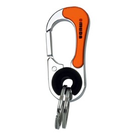 Prendre PR-OM3754 Carabiner, Double Ring, Locking Function, Key Ring, Hook, Fashion Design, Men's, Men's, Keys, Keys, Stylish, Accessories, Metal, orange