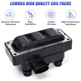 Ignition Coil Pack for Ford Ranger Explorer Mustang Aerostar Taurus Mercury Mountaineer 4.0 1995 1996 1997 1998 1999 2000 2001 2002 2003 2004 2005 2006 2007 2008 2009 FD480 DG455 DG452