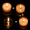 25PCS Pure White Beeswax Tealight Candles, Natural Scent, Clear Cup