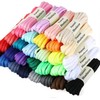 Puzeam 2 Pairs Oval Athletic Shoelaces 30 Colors 1/4" Half