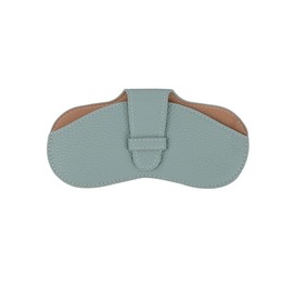 CARRY ALL BEFORE ONE Eyeglass Case, Neck Strap, Thin, Slim, Soft, Stylish, Women's, Men's, PU Leather, Lightweight, Compact, Storage, Portable, Strap Hole, green (light green)