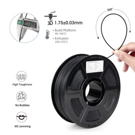 iSANMATE ASA-GF 3D Printer Filament, 20% Glass Fiber Reinforced, Superior Weather & UV Resistance, High Strength & Thermal Stability for Outdoor & High-Impact Applications (1kg, Black)