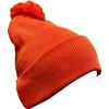 COUVER Unisex Winter Cozy Acrylic Knit Beanie Hat with POM POM, Heather Orange, 12''