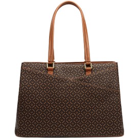 Queenoris Tote Bag for Women, 15.6 inch Laptop Large Capacity Top Handle Handbag Work Bags Waterproof Computer Bag Office Briefcase