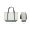 Ecoright Large Canvas Tote Bag for Women with Zip and
