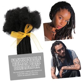 FRCOLOR Human Hair Dreadlock Extensions for Men Natural Look Real Dreads Breathable Style Comfortable Wear Eye-catching African Braids