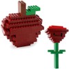 Feleph Classic Building Kit, 2 x 4 Bricks, Dark Red,