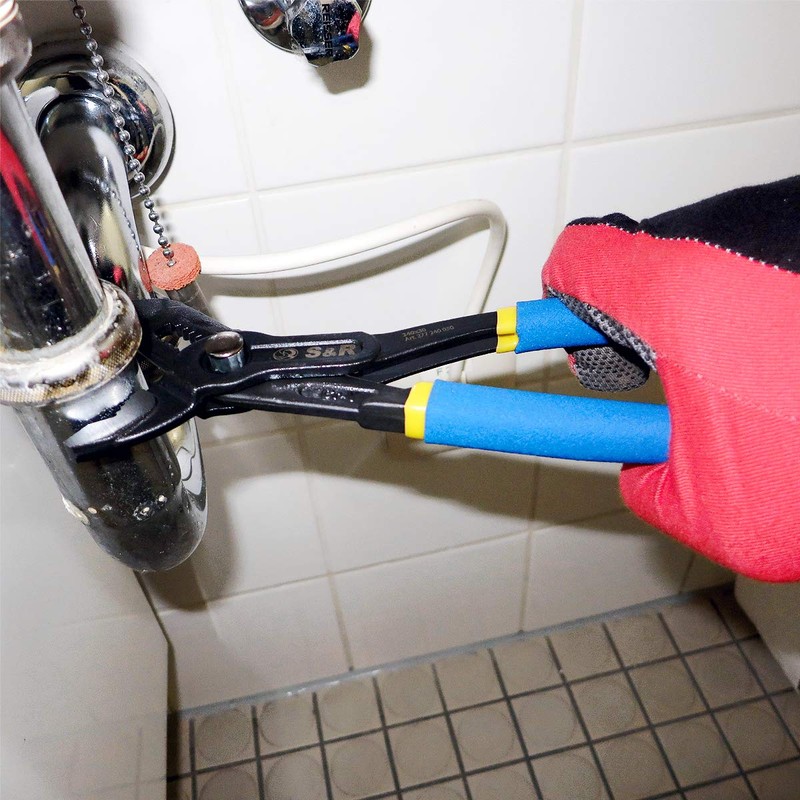S&R Wasserpumpenzange mit Schnelleinstellung-Mechanismus 175 x 25 mm, CR-V, doppelt