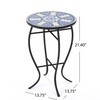 Christopher Knight Home Han Outdoor Ceramic Tile Side Table with