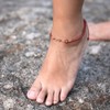 Xfoxstal Agate Beaded Ankle Bracelets for Women Endless Love 14k