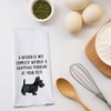 Generic Scottish Terrier Kitchen Towel - Waffle, 80/20 Polyester/Polyamide Blend,