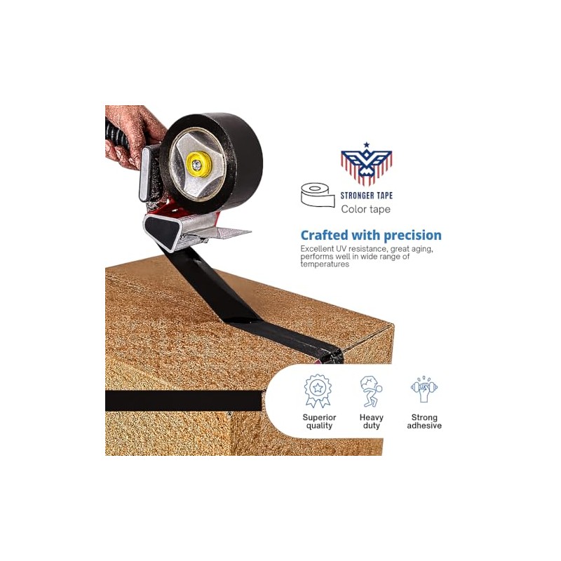 Black Carton Sealing Tape, 2 x 110 Yard, 2.0 mil