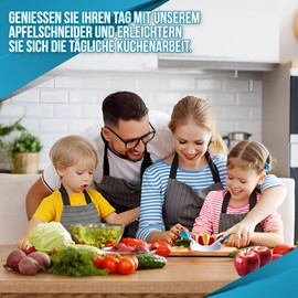 Caluny Apple Slicer, Stainless Steel Blades, Fruit Cutter, Dishwasher Safe, Apple Cutter, Rubber Handle, Apple Cutter, Apple Corer, Apple Cutter, Apple Slicer, Apple Slicer (Blue)