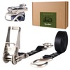 BonsMax Stainless Ratchet Straps, 1" x12' Tie Down Strap with