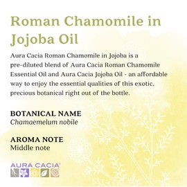 Aura Cacia Roman Chamomile in Jojoba Oil, 100% Pure Therapeutic Grade, 15ml