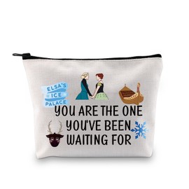 PXTIDY Elsa and Anna Musical Cosmetic Bag You Are The One You've Been Waiting For Makeup Bag Musical Theater Gift