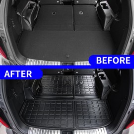 Rongtaod Floor Mats Compatible with 2020-2025 Hyundai Palisade Floor Liner Trunk Mat Cargo Mat Cargo Liner Back Seat Cover Protector 2024 Palisade Accessories (Trunk Mat with Backrest Mat+Floor Mats)