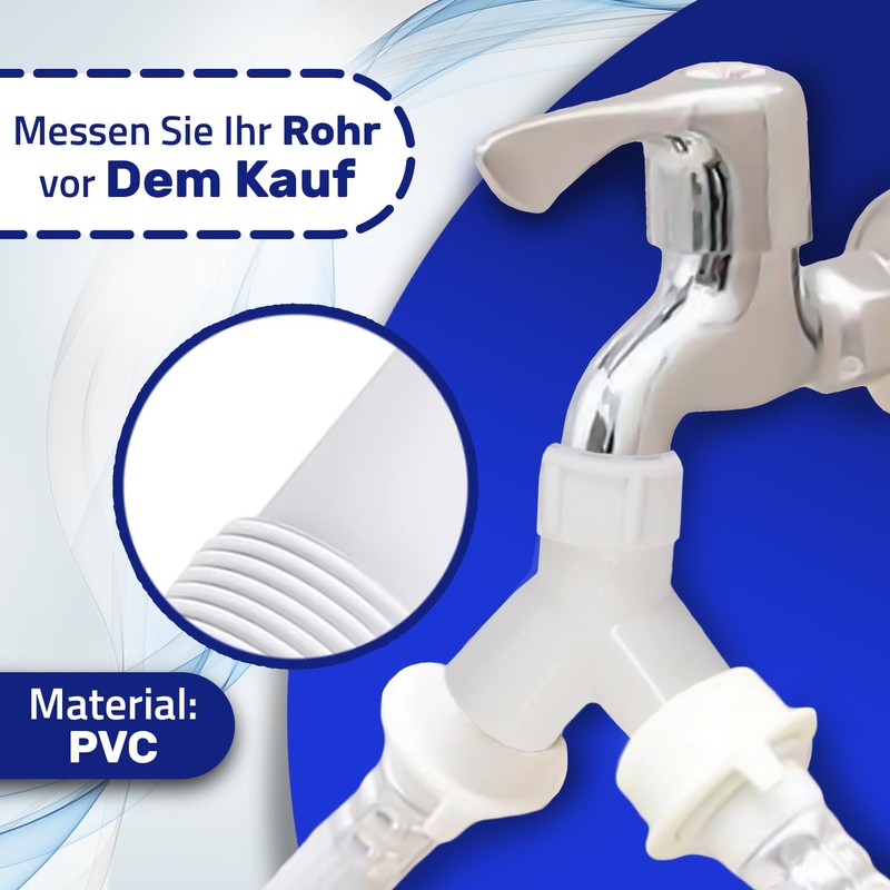 Monteral Double Water Connection Distributor for Washing Machine and Dishwasher,