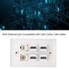 Ethernet Wall Plate, 6 Port Keystone Jack Wall Plate with