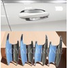 UNICUS Chrome Door Handle Recess Insert Cups 4X Compatible with