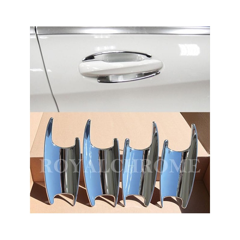 UNICUS Chrome Door Handle Recess Insert Cups 4X Compatible with