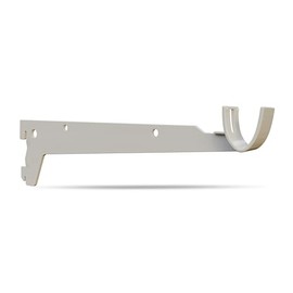 KOVVN - Single or Twin Slot Wall mounted Support bracket for wardrobe rail - White 275mm - Easy to install - Strong, heavy duty steel