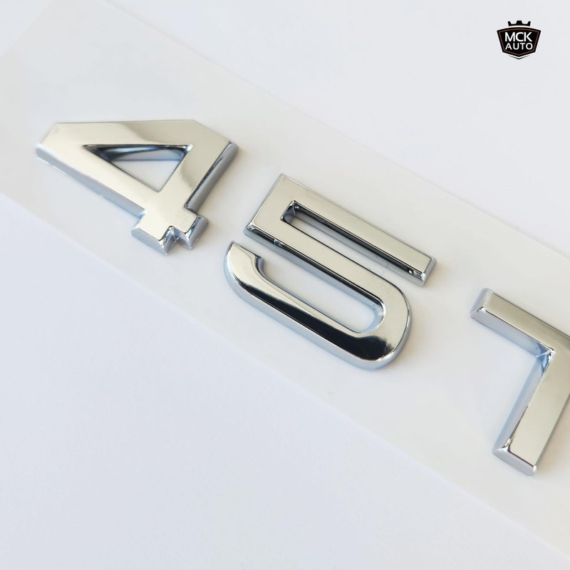 MCK Auto - 45 TFSI Silver Glossy Rear Boot Logo