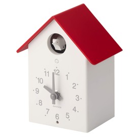 RHYTHM RHYTHM 4RH797SR01 Table Clock, Wall Clock, Dual Use, Bellows Clock, Red, 7.3 x 5.7 x 4.2 inches (18.5 x 14.6 x 10.7 cm), RHYTHM PLUS
