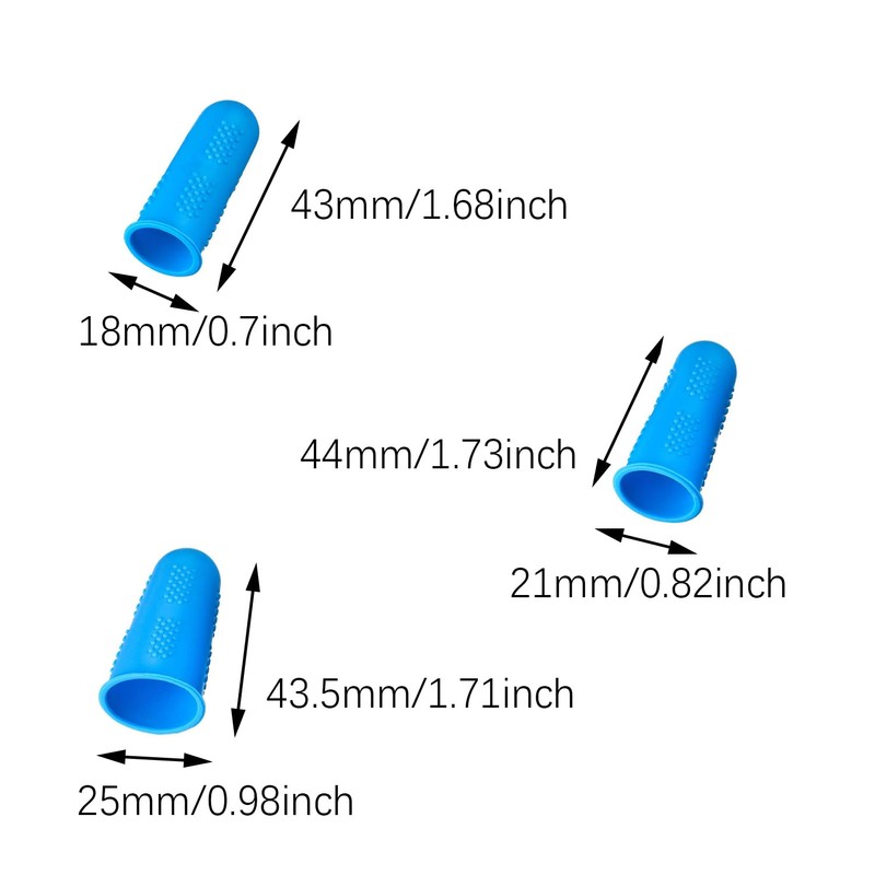 SQXBK 12PCS 25/21/18mm Mixed Color Silicone Hot Glue Gun Finger