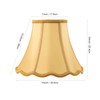 Saangseon Bell Lamp Shade, Scalloped Golden Fabric Lampshade Replacement, Softback,