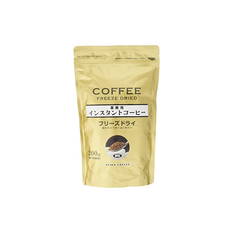 Seiko Coffee Commercial Instant Coffee Freeze-Dry Bag, 7.1 oz (200