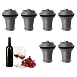 6-Piece SetWine Stopper Vacuum,Wine Stoppers for Wine Bottles,Wine stoppers,Wine Saver Vacuum Stoppers - Preserve Your Wine for Longer