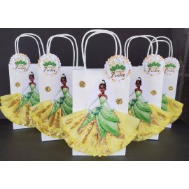 Unbranded Royal princess and the Frog Tiana prince Naveen Birthday Party Favor treat bags - 4pcs bags