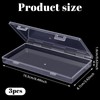 3PCS Rectangular Clear Plastic Storage with Lid, 6.5×3.4×0.67 Inches Rectangular