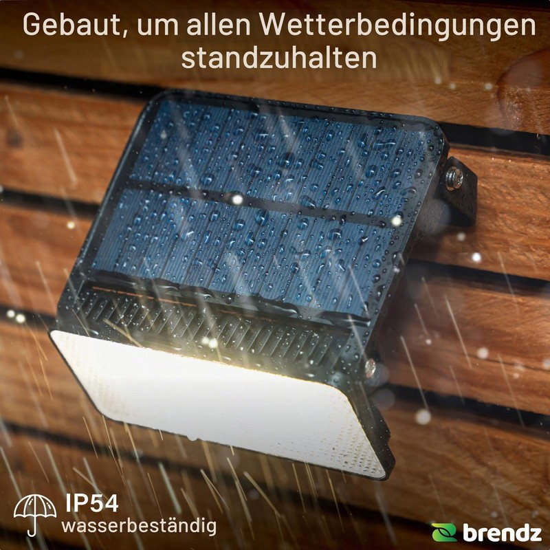 Brendz Paso Solar Outdoor Light with Motion Sensor, 1000 Lumens,