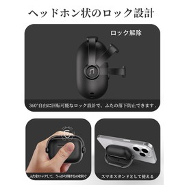 HEIGKOIK AirPods Pro 2 Case with Lock for AirPods Pro 2nd Generation Case 2023/2022 TPU Protective Case LED Visible Shock Resistant 2 Case Wireless Charging with Carabiner (Black)